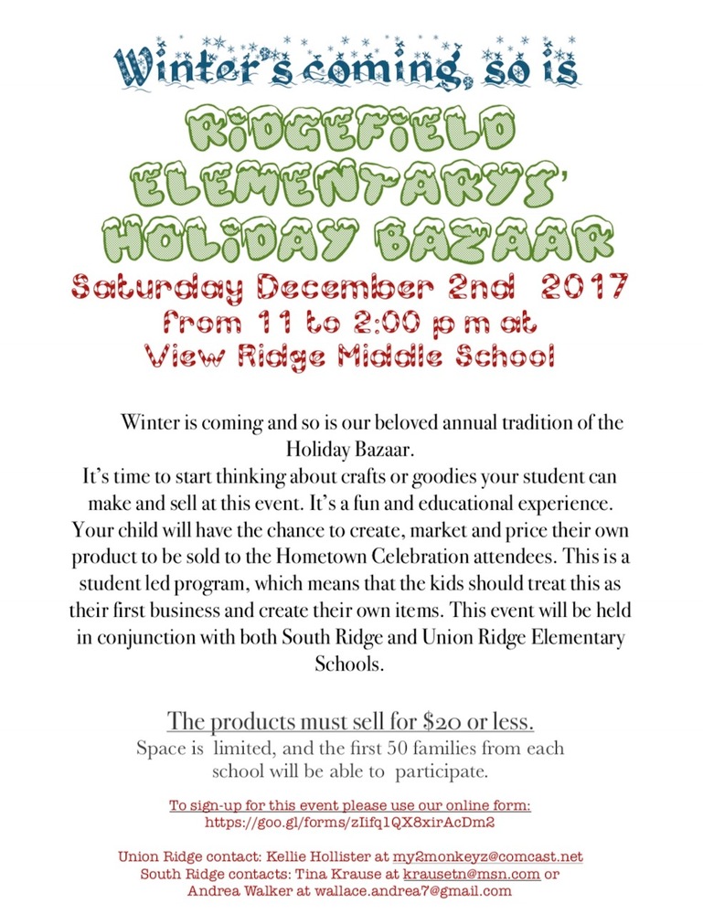 Ridgefield Elementary Schools' Holiday Bazaar