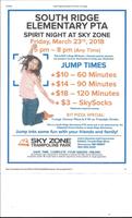 South Ridge PTA Spirit Night at Sky Zone