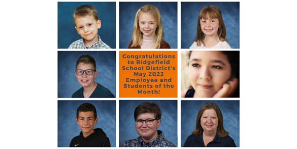 Ridgefield School District's May's students and employee of the month