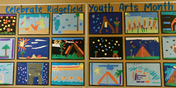 Art on display at Union Ridge Elementary school as part of Ridgefield Youth Arts Month