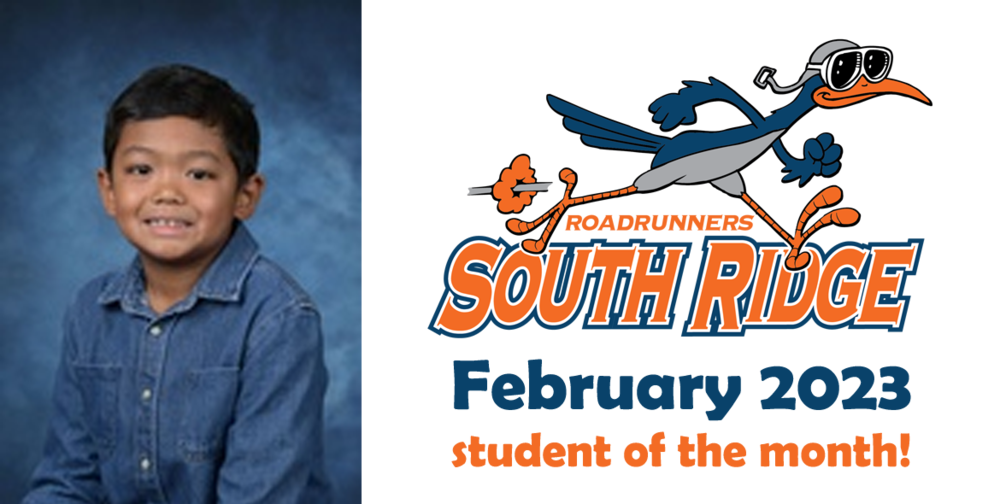 jaden panis is the student of the month for February