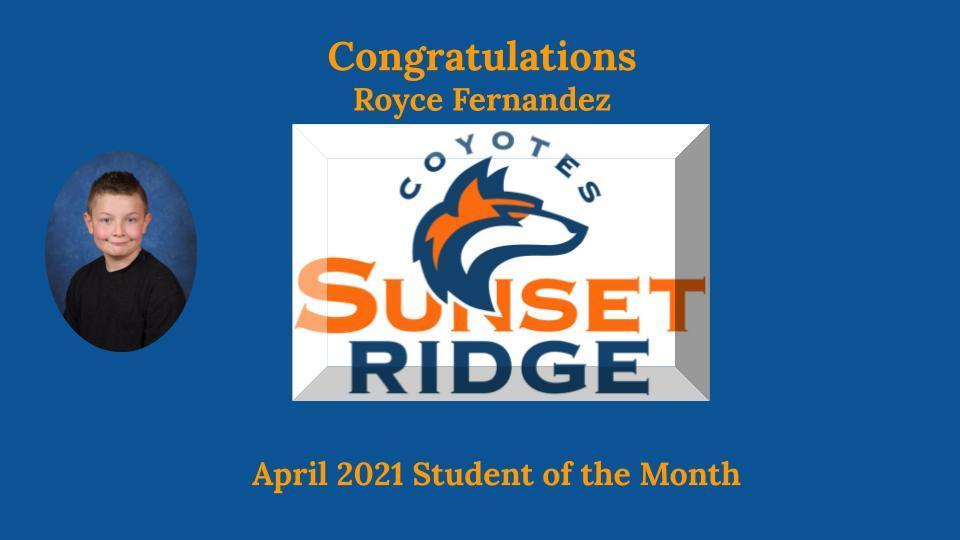 April Student of the Month