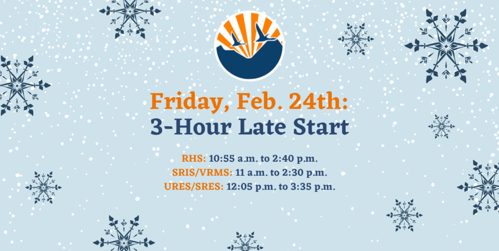 3-hour late start of Friday Feb. 24th