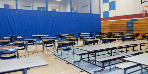 The gym/cafeteria at Union Ridge Elementary School