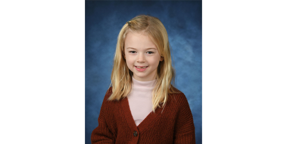 Sage Curtis, kindergarten, is the May student of the month