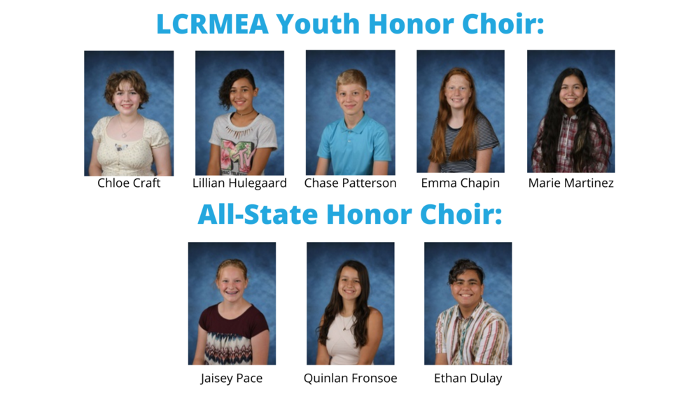 VRMS Honor Choir Students 