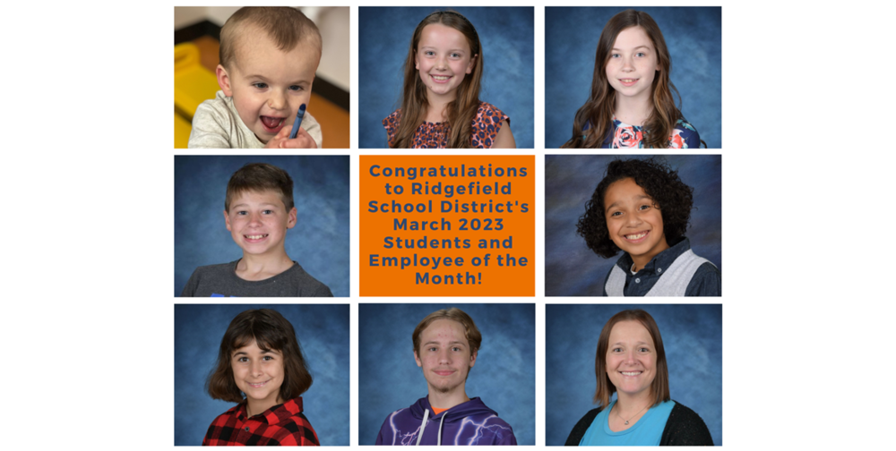Collage of the employee and students of the month for March 2023