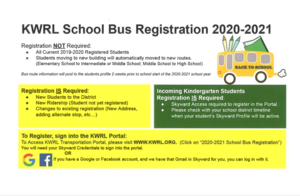 2020-2021 School Bus Registration