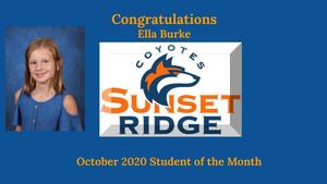 October's Student of the Month - Ella Burke