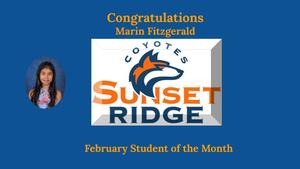 February Student of the Month - Marin Fitzgerald