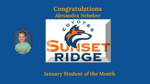 January Student of the Month - Alexandra Nebeker