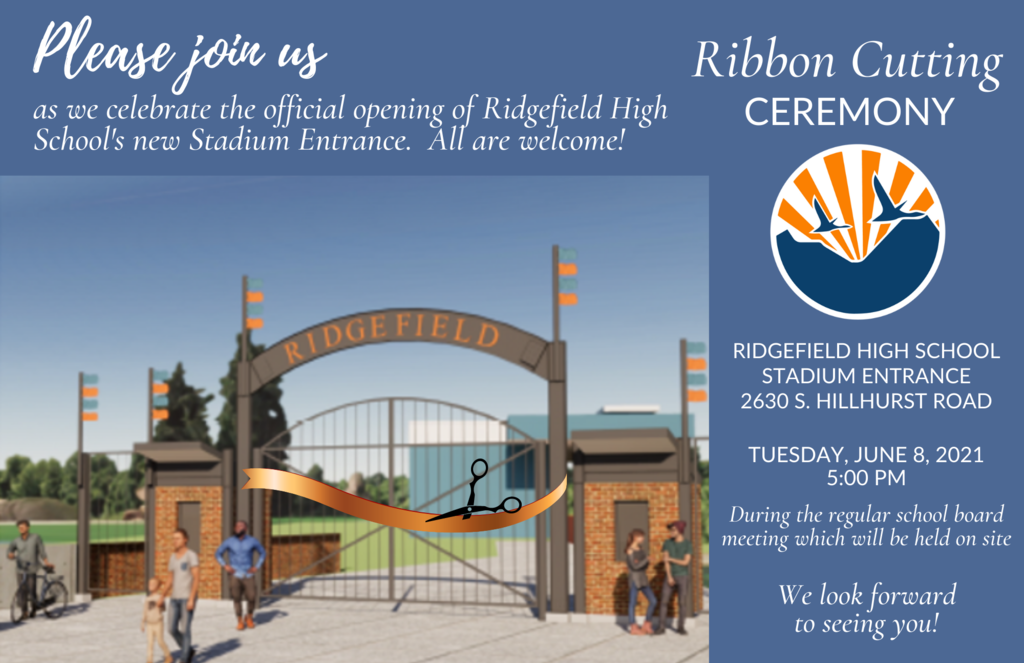 Ribbon-cutting invitation for new RHS Stadium Entrance
