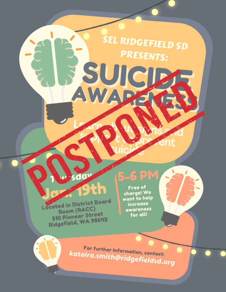 Suicide Awareness event postponed