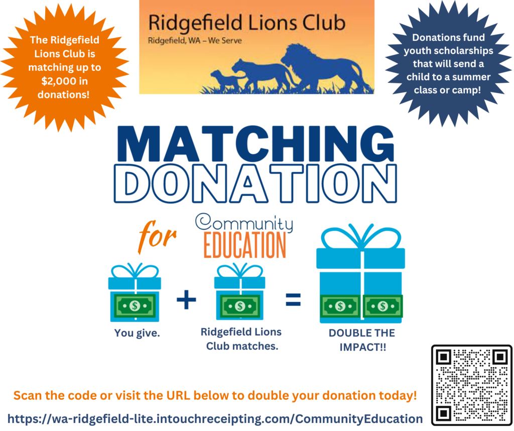 Matching Donation Drive for Community Education