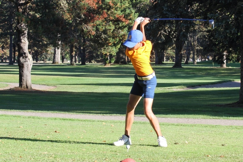 Connor Bringhurst tees off in View Ridge Middle School Golf's first match