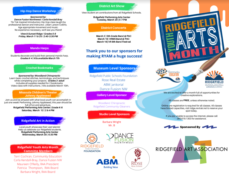 Youth Arts Month Flyer